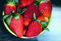 Strawberies in a bowl. Royalty Free Stock Photo
