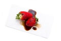 Strawberries with balsamic vinegar from above
