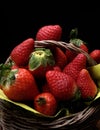 Strawberries basket Royalty Free Stock Photo