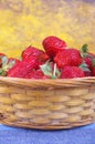 Strawberries basket Royalty Free Stock Photo