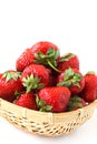 Strawberries in basket closeup Royalty Free Stock Photo