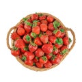 Strawberries in a basket isolated Royalty Free Stock Photo