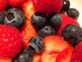 Strawberries and Blueberries in Closeup