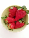 Strawberries on bowl