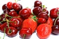 Strawberries and cherries Royalty Free Stock Photo