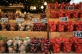 Strawberries and cherries on sale in London, England