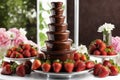 Strawberries and Chocolate Fountain