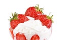Strawberries with cream Royalty Free Stock Photo