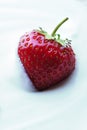 Strawberries with cream close-up. Royalty Free Stock Photo