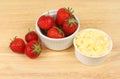 Strawberries and cream Royalty Free Stock Photo