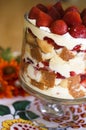 Strawberries and Cream Trifle Royalty Free Stock Photo