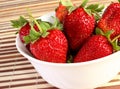 Strawberries on dish