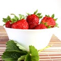 Strawberries on dish Royalty Free Stock Photo