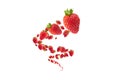 Strawberries with effect on white background for backgrounds