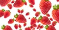 strawberries with effect on white background for backgrounds