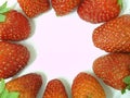 Strawberries frame Royalty Free Stock Photo