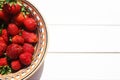 Strawberries in a glass bowl Royalty Free Stock Photo