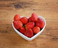 Strawberries in glass bowl Royalty Free Stock Photo