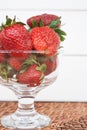 The Strawberries in the glass