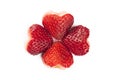 Strawberries on heart shaped Royalty Free Stock Photo