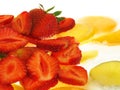 Strawberries on Ice Royalty Free Stock Photo