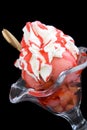 Strawberries ice cream Royalty Free Stock Photo