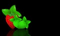 Strawberries illustration on dark background Royalty Free Stock Photo