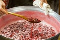 Strawberries jam making Royalty Free Stock Photo