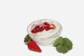 Strawberries jam yogourt Royalty Free Stock Photo