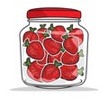 Strawberries jar Royalty Free Stock Photo