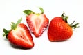 Strawberries with leaves Royalty Free Stock Photo