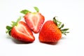 Strawberries with leaves Royalty Free Stock Photo