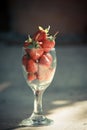 Strawberries in a long stemmed glass