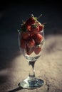 Strawberries in a long stemmed glass