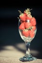 Strawberries in a long stemmed glass