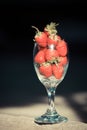 Strawberries in a long stemmed glass