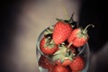 Strawberries in a long stemmed glass