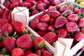 Strawberries on the market Royalty Free Stock Photo