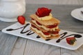 Strawberries mille feuille Royalty Free Stock Photo