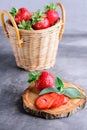 Strawberries and mint Royalty Free Stock Photo