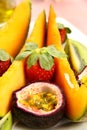 Strawberries And Passionfruit Royalty Free Stock Photo