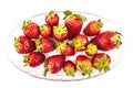 Strawberries in a plate isolated on a white background Royalty Free Stock Photo