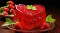 strawberries red jello Royalty Free Stock Photo