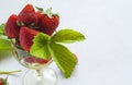 Strawberries in rum Royalty Free Stock Photo