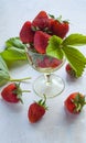 Strawberries in rum Royalty Free Stock Photo