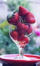 Strawberries in rum Royalty Free Stock Photo