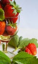 Strawberries in rum Royalty Free Stock Photo