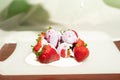 Strawberries With Sweet Creme