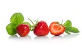 Strawberries, two and one half Royalty Free Stock Photo