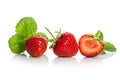 strawberries, two and one half Royalty Free Stock Photo